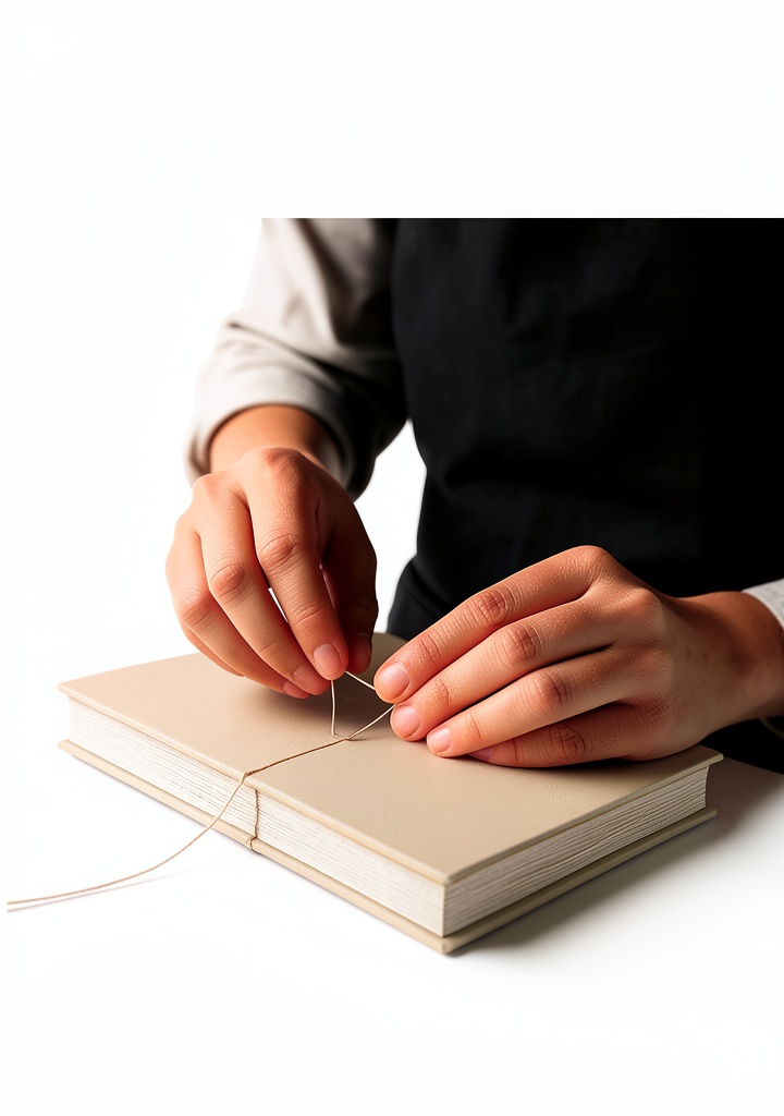 'Book Making Binding Guide open on a crafting table'