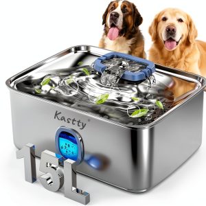 Kastty Dog Water Fountain Stainless Steel Large Capacity-0