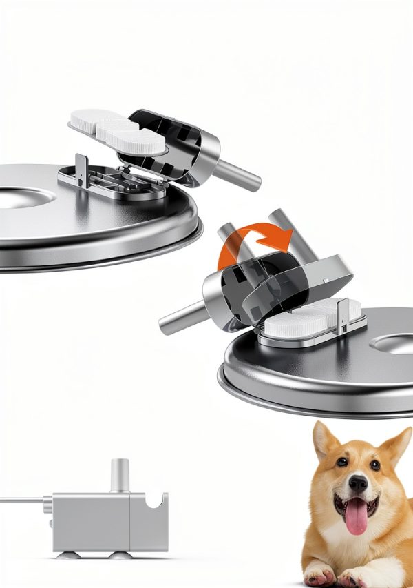 DCIOGAT Dog Fountain Stainless Steel Large Capacity Quiet-2