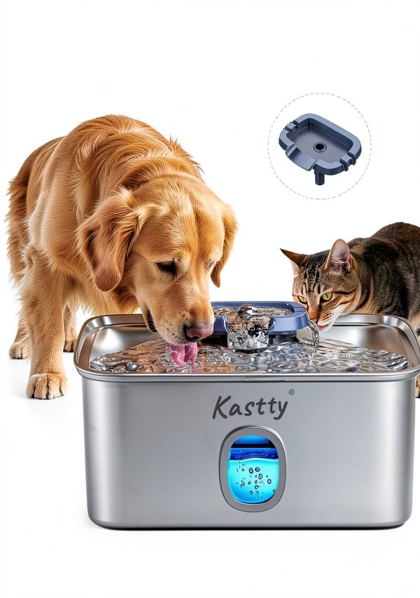 Kastty Dog Water Fountain Stainless Steel Large Capacity-6