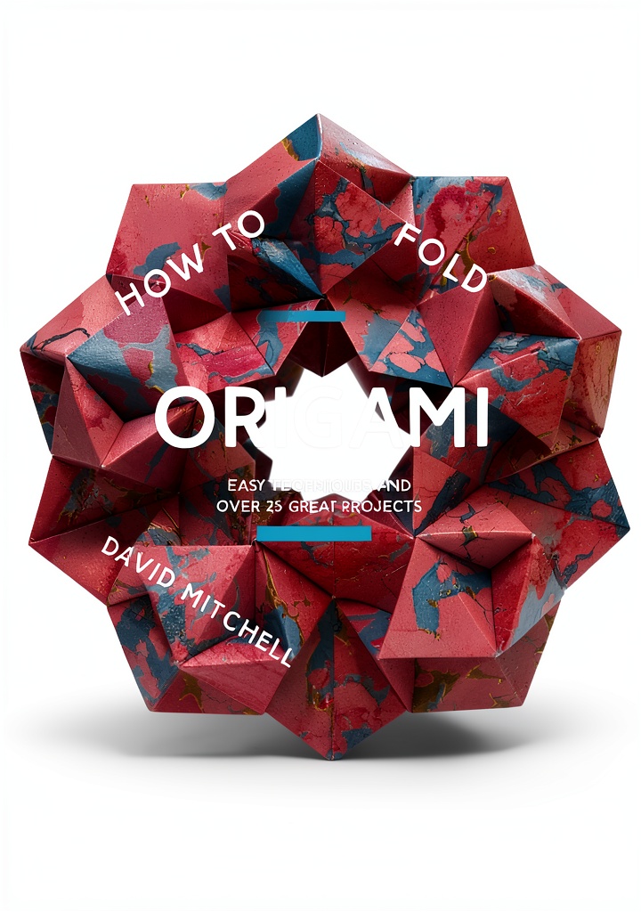 Collins Brown origami book open to a detailed papercraft diagram