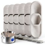 DCIOGAT Dog Fountain Stainless Steel Large Capacity Quiet-0