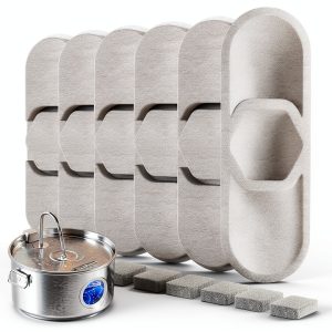 DCIOGAT Dog Fountain Stainless Steel Large Capacity Quiet-0