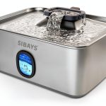 SIBAYS Stainless Steel Pet Water Fountain Large Capacity-0