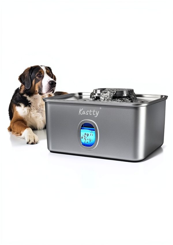 Kastty Dog Water Fountain Stainless Steel Large Capacity-4