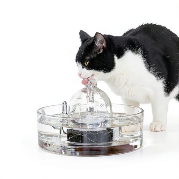 BROOK All Glass Cat Fountain Adjustable Flow Pet Hydration-5