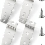 4 Pack Dishwasher Mounting Bracket, Stainless Steel Undercounter Dishwasher Mounting Clips with 4 Screws for Most Top Brand Dishwashers, Replace 8269145 WP8269145 WP8269145VP-0