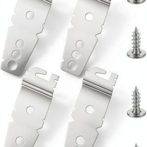 4 Pack Dishwasher Mounting Bracket, Stainless Steel Undercounter Dishwasher Mounting Clips with 4 Screws for Most Top Brand Dishwashers, Replace 8269145 WP8269145 WP8269145VP-0