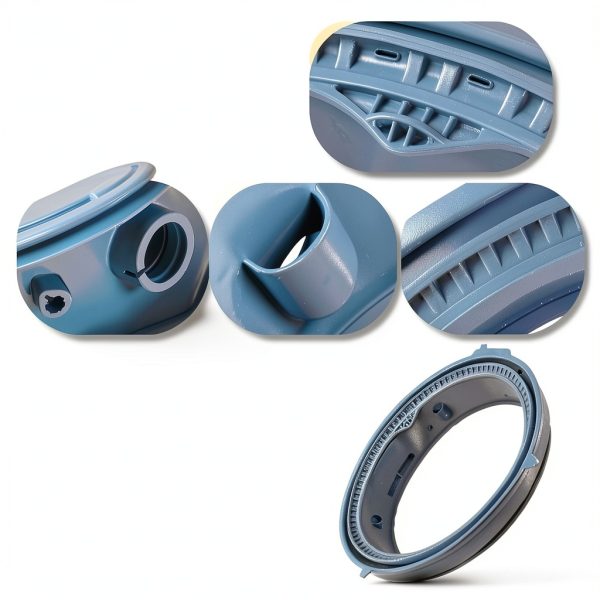 GREALTH Washer Door Gasket Seal WH05X29521 Blue for GE GFW550 Series-2