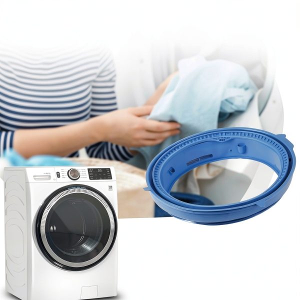 GREALTH Washer Door Gasket Seal WH05X29521 Blue for GE GFW550 Series-5