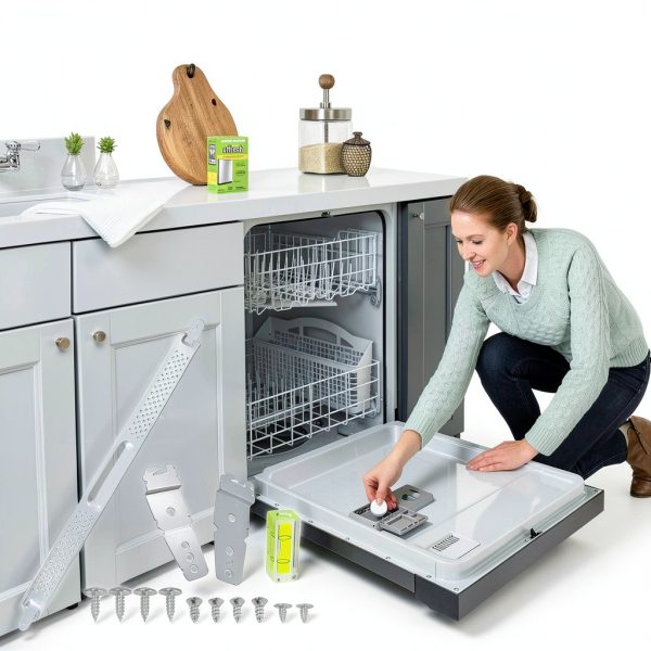 Dishwasher Mounting Bracket Kit BigHead 24" Column Level for Whirlpool-6