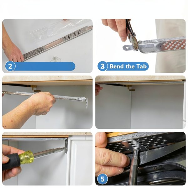 Dishwasher Mounting Bracket Kit BigHead 24" Column Level for Whirlpool-4