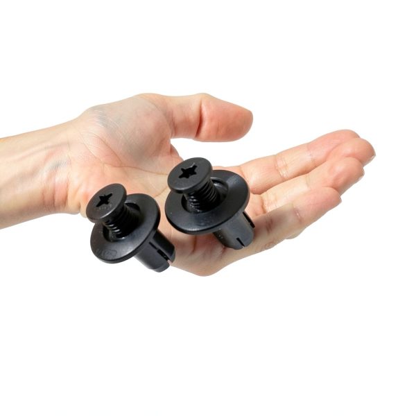 Impresa Dishwasher Kick Plate Clips - Black D-Shape One Size - Snap-in Installation & Plastic Push Fasteners - Compatible with Kenmore, KitchenAid & Whirlpool Models & Dishwasher Access Panel Clips-4