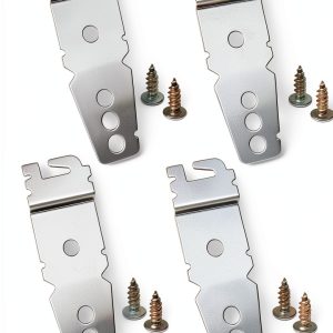 4 Pack Undercounter Dishwasher Bracket, Dishwasher Clips, Dishwasher Mounting Bracket, with Screws Compatible with Whirlpool Kenmore KitchenAid Maytag Dishwasher, Replace 8269145 WP8269145 WP8269145VP-0