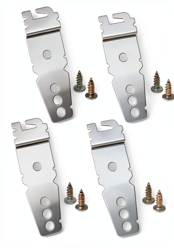 4 Pack Undercounter Dishwasher Bracket, Dishwasher Clips, Dishwasher Mounting Bracket, with Screws Compatible with Whirlpool Kenmore KitchenAid Maytag Dishwasher, Replace 8269145 WP8269145 WP8269145VP-0
