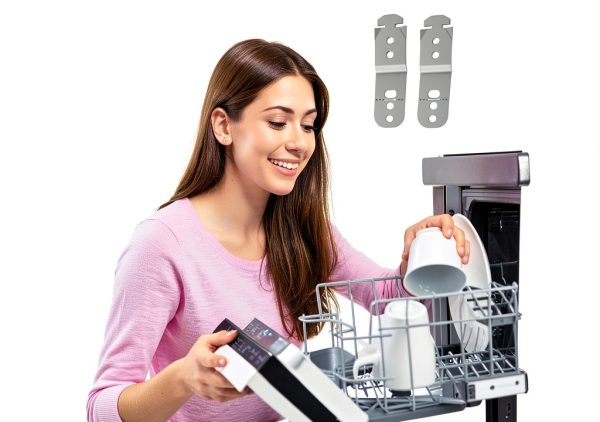 Dishwasher Mounting Bracket Kit for Bosch Dishwashers,2 Pack Replacement Brackets with 4 Screws for Kenmore, Thermador & Gaggenau Models Replaces 619985, 00605007, 00628371,605007, 619985, 628371-5